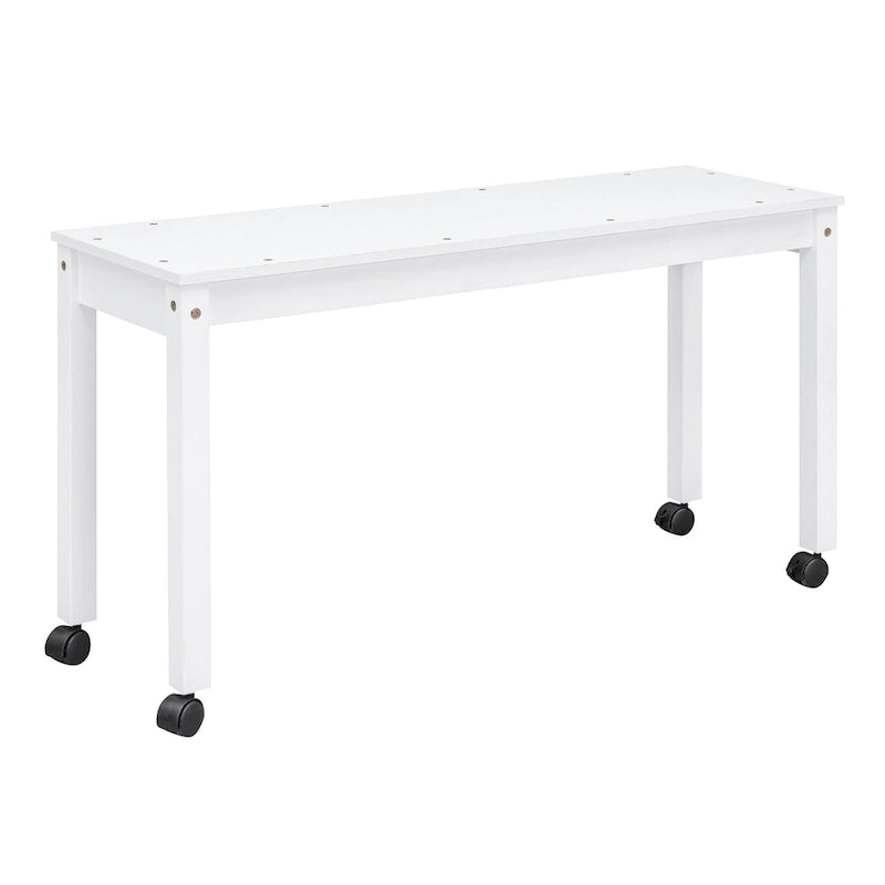 Cama alta de tamaño completo con escritorio retráctil y 4 cajones, cama alta de madera con escritorio lateral portátil y estantes