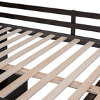 Cama alta de tamaño completo con cajones, escritorio y armario