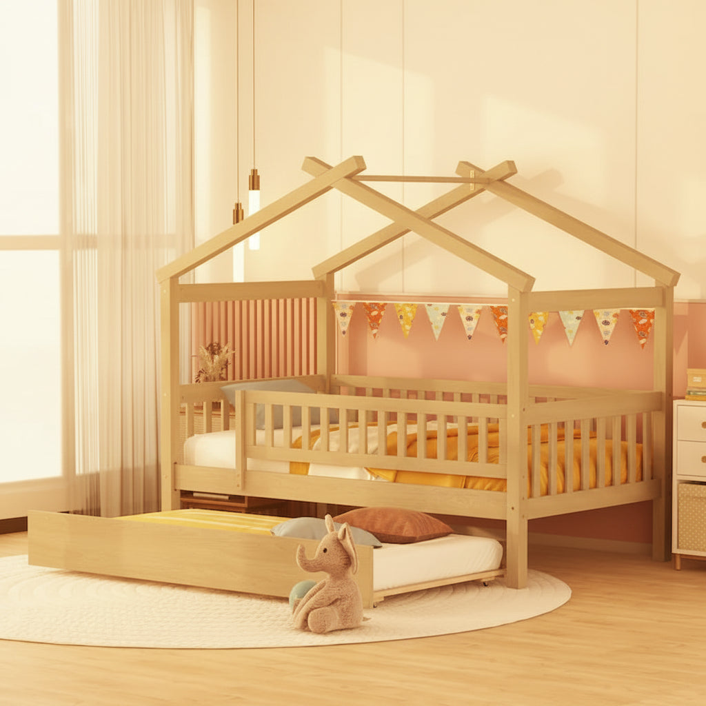 Cama Twin Pine House con nido Twin