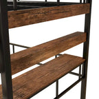 Metal Full Size Loft Bed with Built-in Desk
