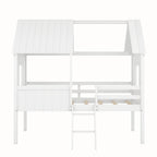 Cama baja de madera con 2 ventanas laterales