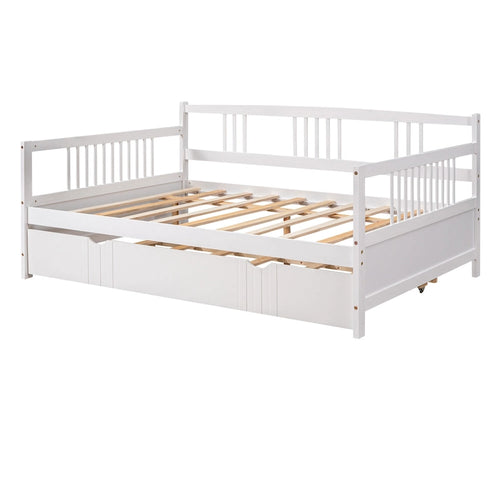 Sofá cama de tamaño completo con cama nido individual
