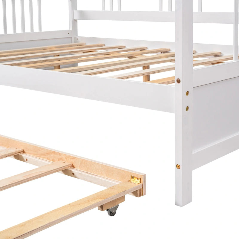 Sofá cama de tamaño completo con cama nido individual