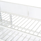 Cama alta moderna de metal, tamaño individual, con estantes de 4 niveles y almacenamiento