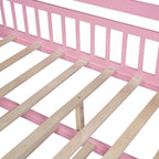 Cama de madera para casa de tamaño completo con cama nido individual