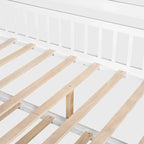 Cama de madera para casa de tamaño completo con cama nido individual