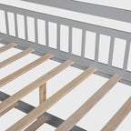 Cama de madera para casa de tamaño completo con cama nido individual