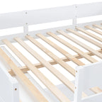 Cama alta de tamaño completo con escritorio y estante