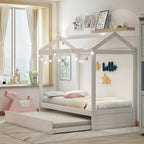 White House Bed with Trundle Perfect for Bedroom