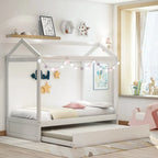 Cama Blanca de la Casa con Nido Perfecta para Dormitorio