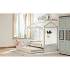 Cama Blanca de la Casa con Nido Perfecta para Dormitorio