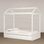 Cama Blanca de la Casa con Nido Perfecta para Dormitorio